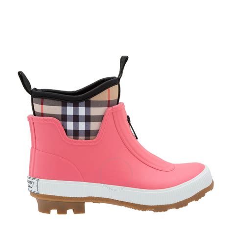 girls pink flinton rain boots from burberry|Burberry Flinton L Check Rain Booties .